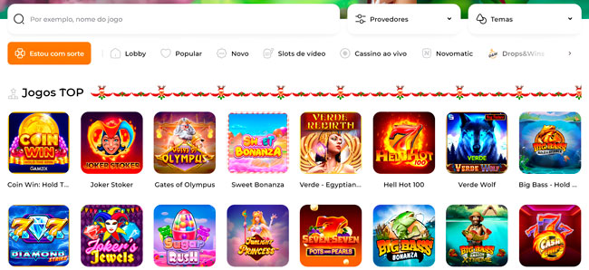 Games and providers in Verde Casino